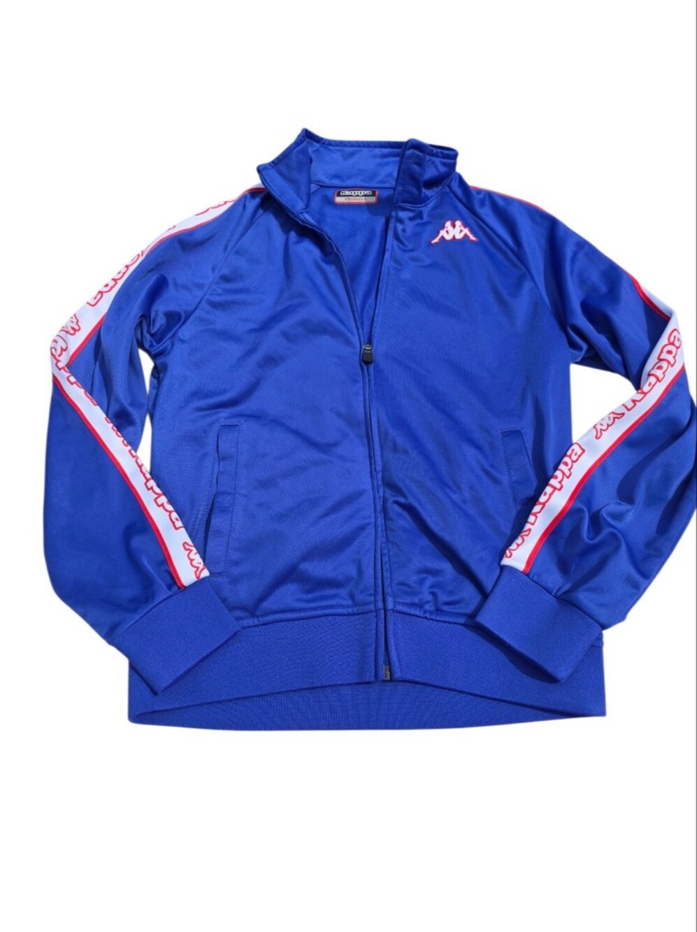 Kappa Royal Blue Track Jacket with Pink Logo Tape